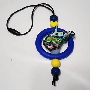 WV West Virginia Car Charm Rearview Mirror Accessory Beaded Gift Mothman